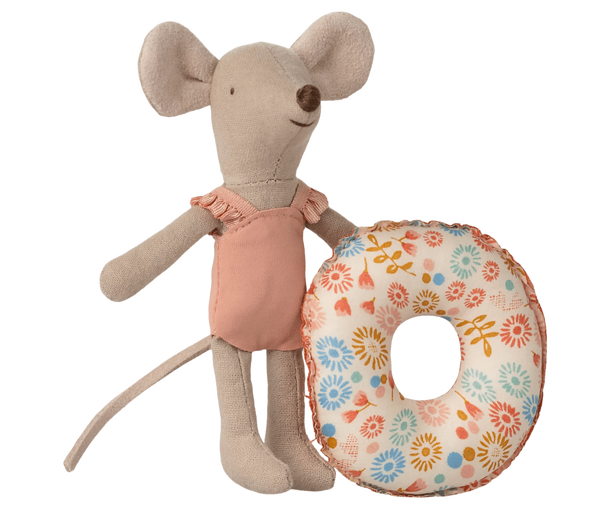 Maileg Little Sister Beach Mouse with Float - Flea Boutiques