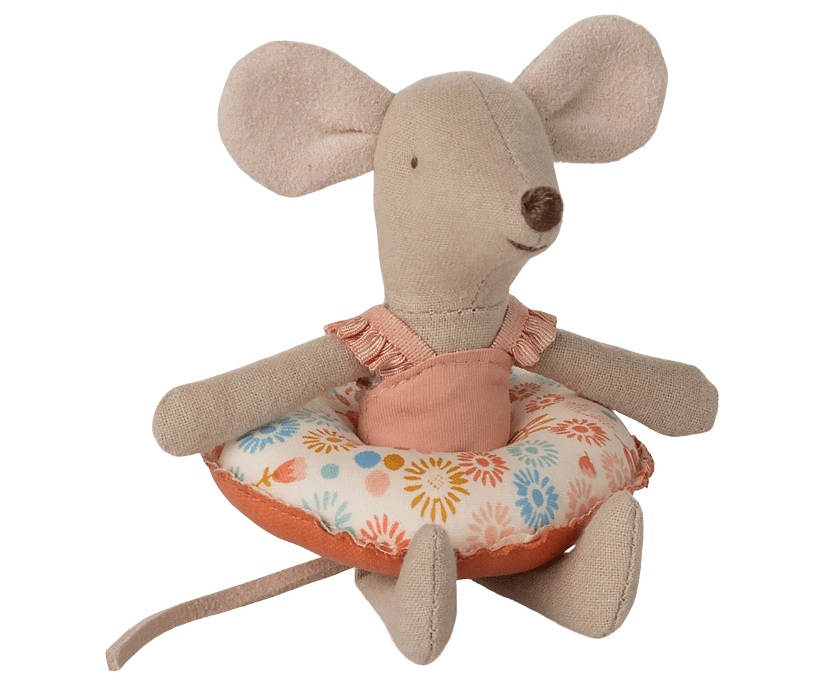 Maileg Little Sister Beach Mouse with Float - Flea Boutiques