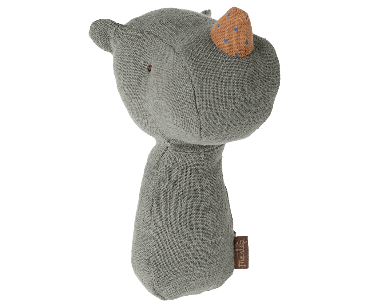 Maileg Lullaby Friends Rhino Rattle - Flea Boutiques