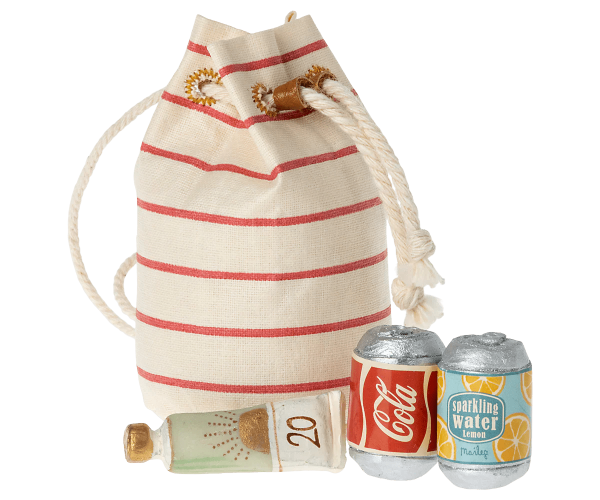 Maileg Mouse Bag with Beach Essentials - Flea Boutiques