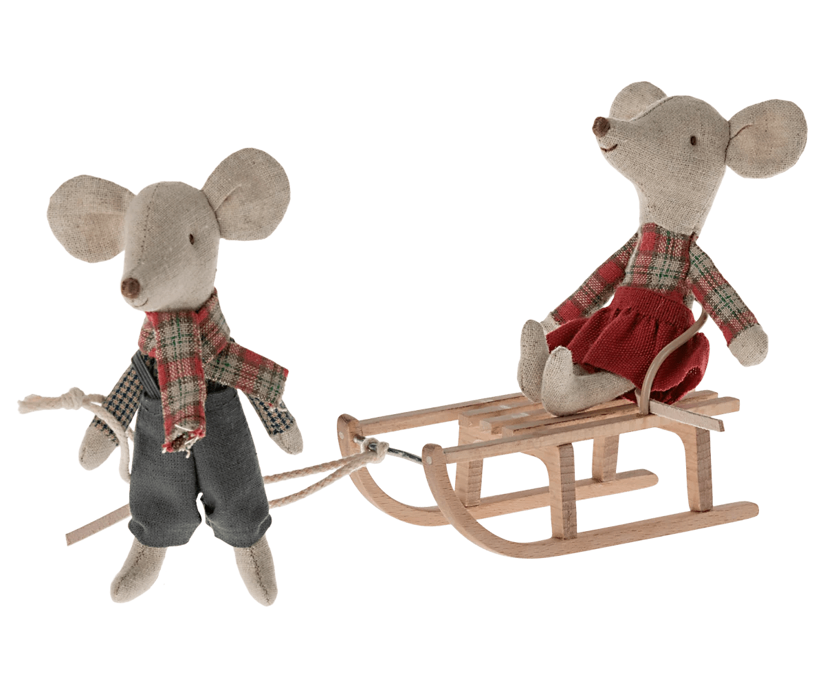 Maileg Mouse Sled - Flea Boutiques