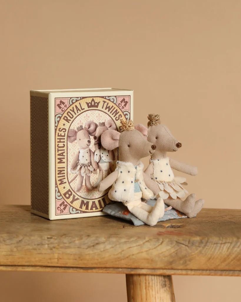 Maileg Royal Twin Mice in Matchbox