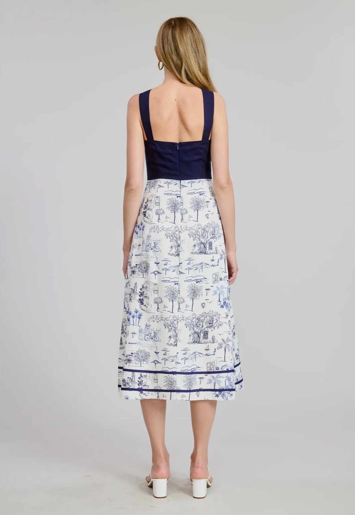 Malaga Printed Midi Dress - Flea Boutiques
