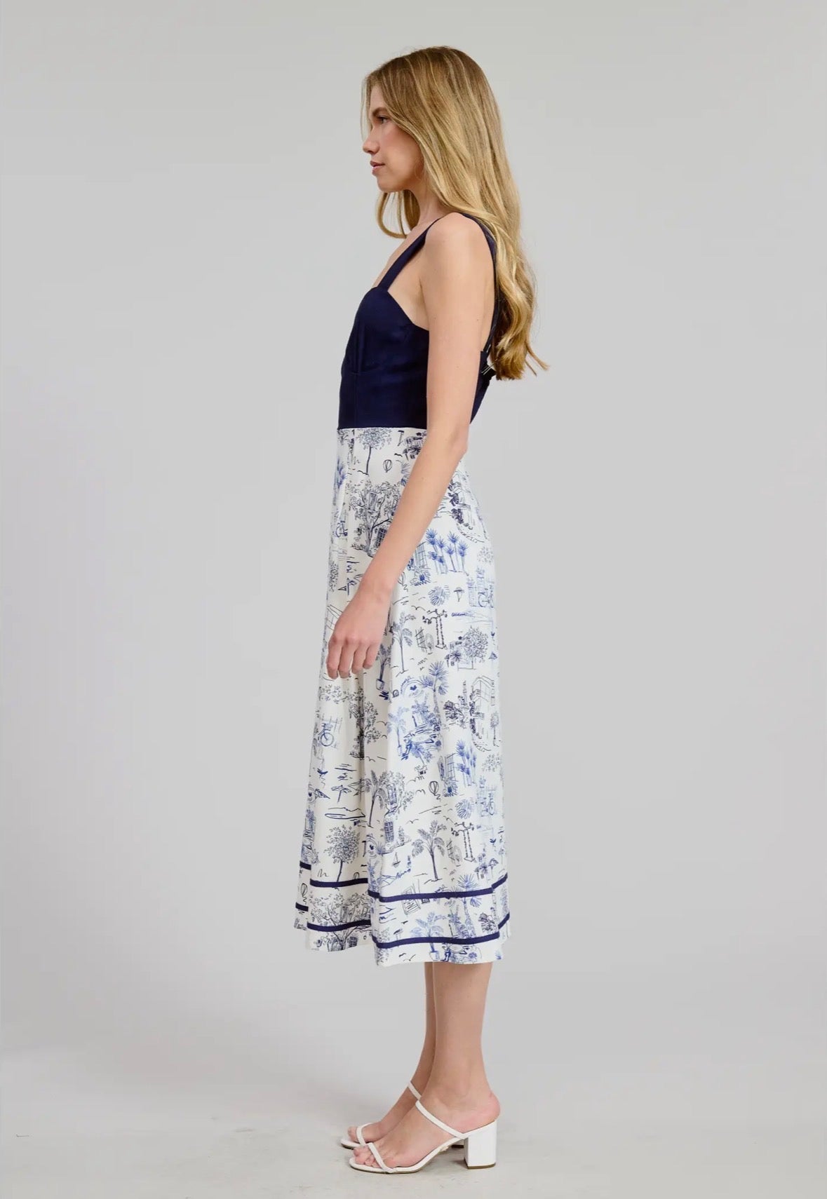 Malaga Printed Midi Dress - Flea Boutiques