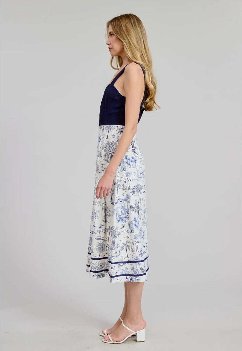 Malaga Printed Midi Dress - Flea Boutiques