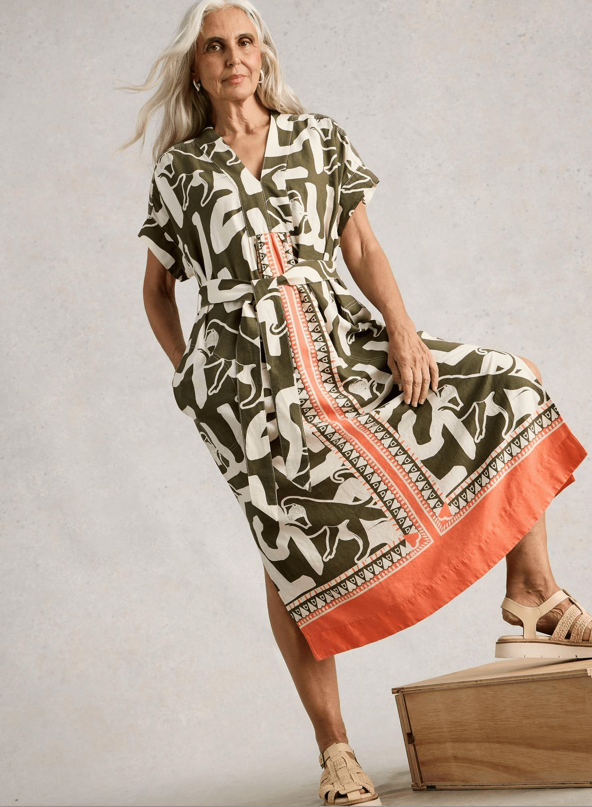 Marianne Linen Midi Dress - Flea Boutiques