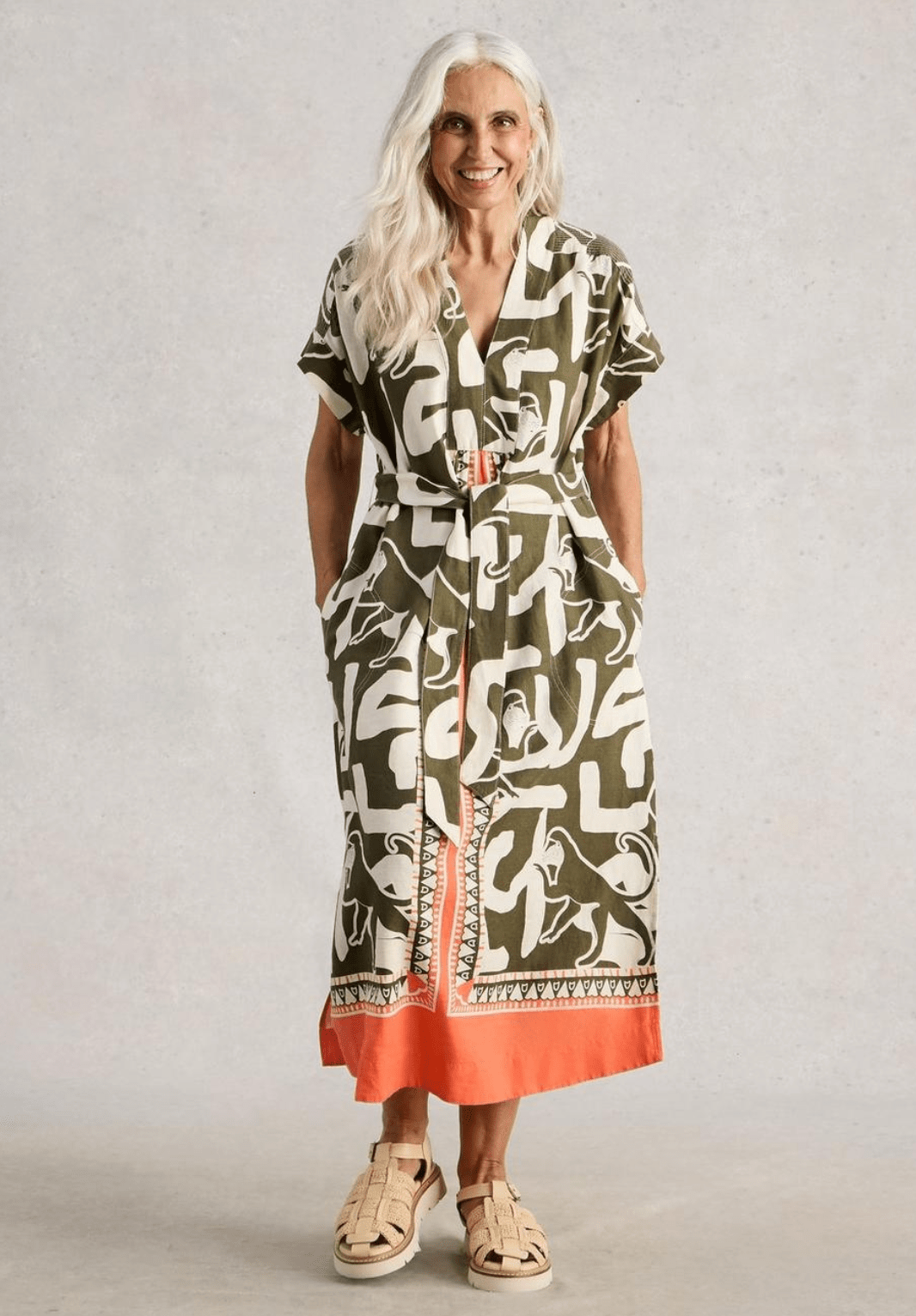 Marianne Linen Midi Dress - Flea Boutiques