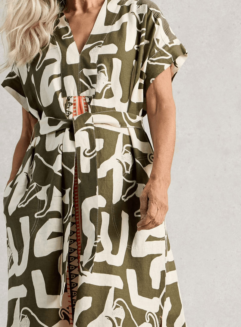 Marianne Linen Midi Dress - Flea Boutiques