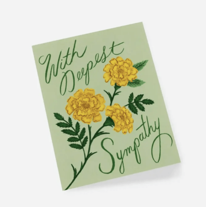 Marigold Sympathy Card - Flea Boutiques