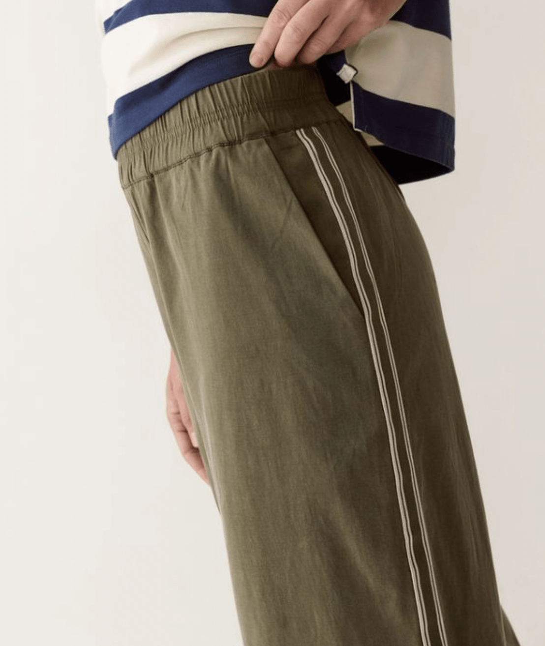 Marine Layer Allison Twill Trouser Side Stripe - Flea Boutiques
