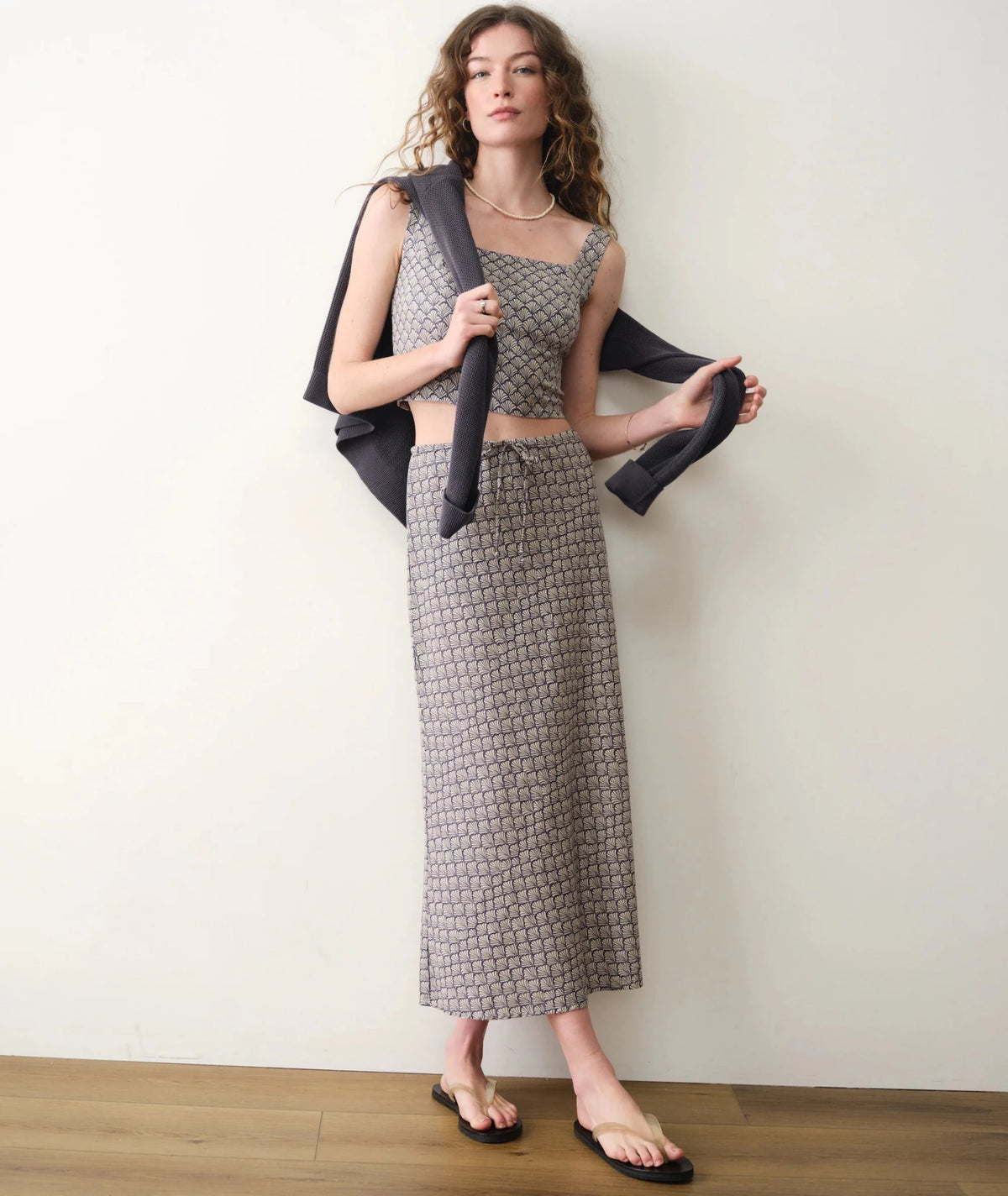 Marine Layer Avery Hemp Midi Skirt - Flea Boutiques