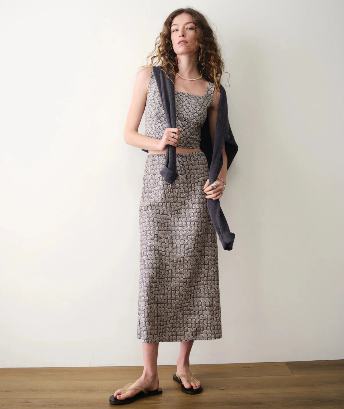 Marine Layer Avery Hemp Midi Skirt - Flea Boutiques