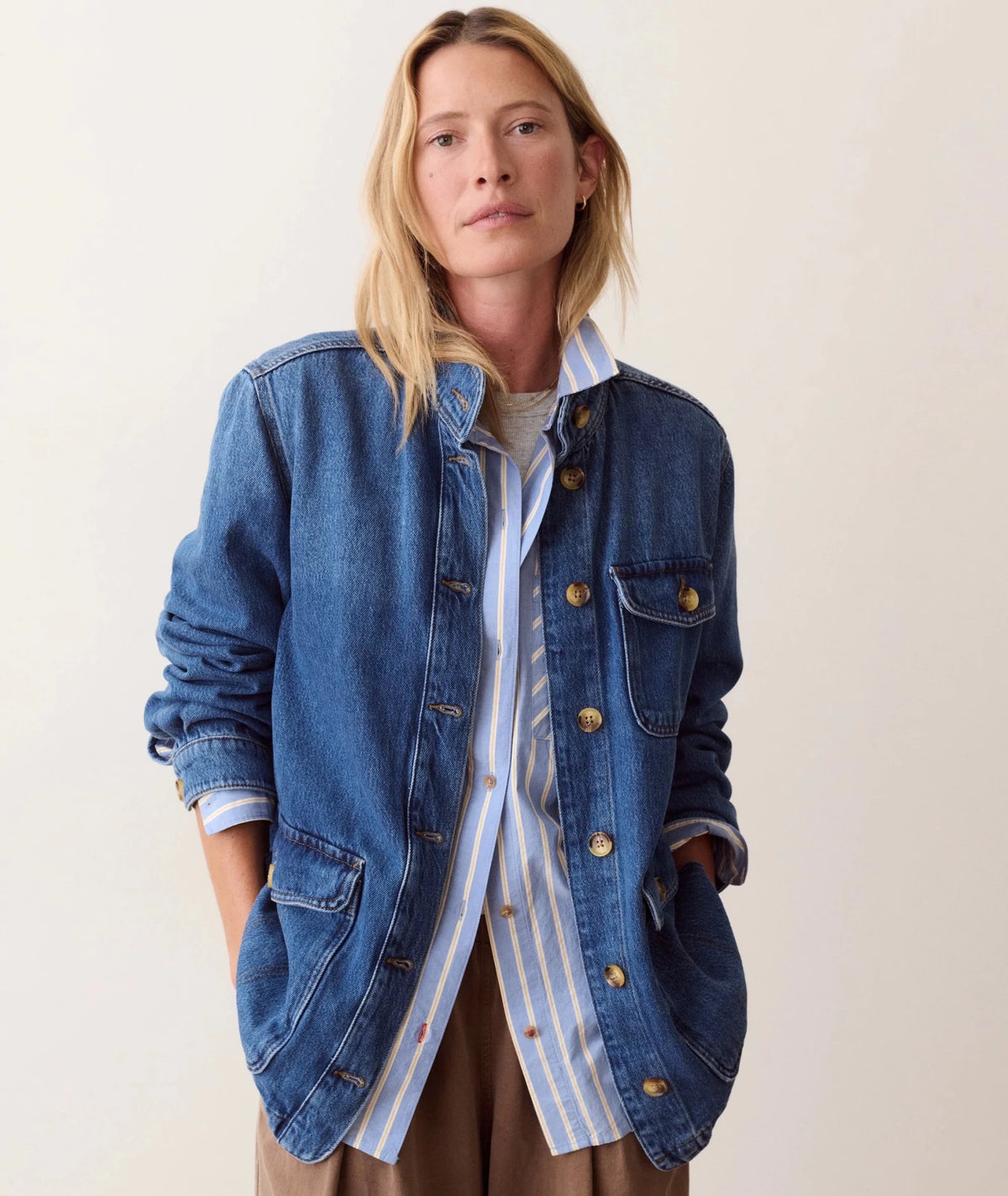 Marine Layer Blake Denim Utility Jacket - Flea Boutiques