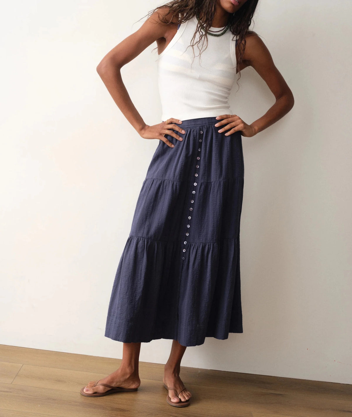 Marine Layer Lana Button Skirt - Flea Boutiques