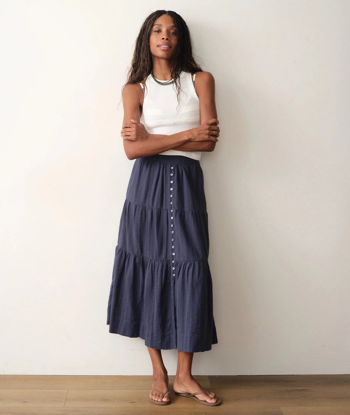 Marine Layer Lana Button Skirt - Flea Boutiques