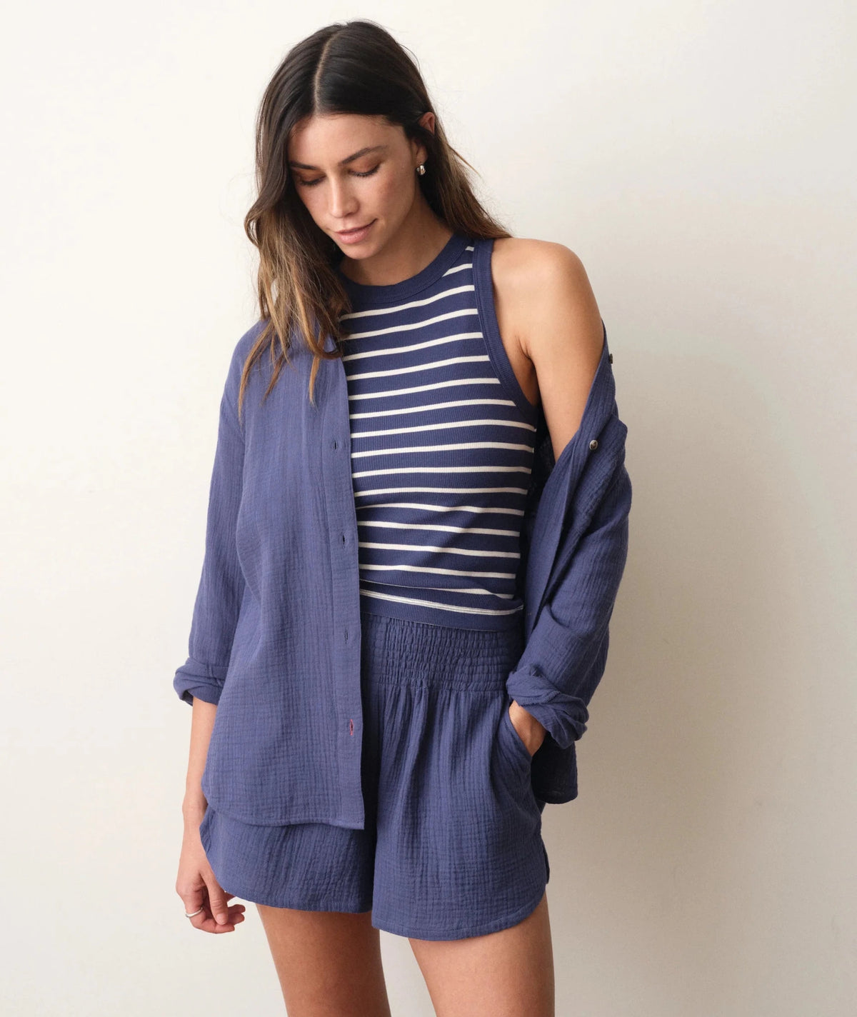 Marine Layer Lexi Rib High Neck Tank - Flea Boutiques