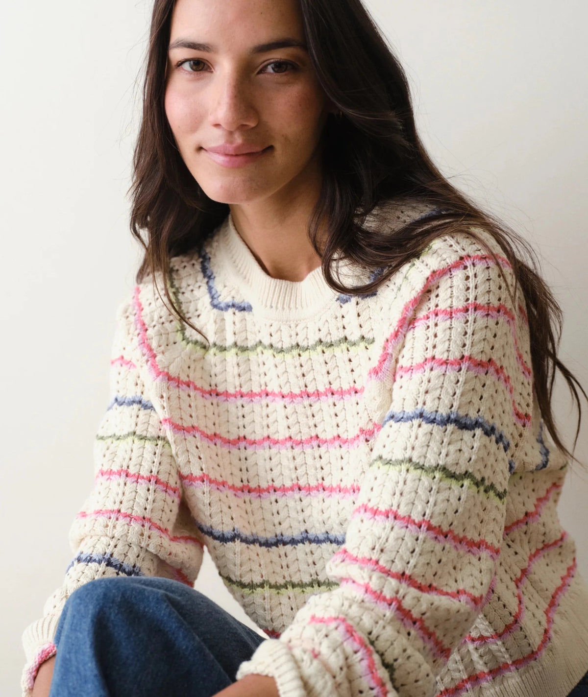 Marine Layer Mina Pointelle Sweater - Flea Boutiques