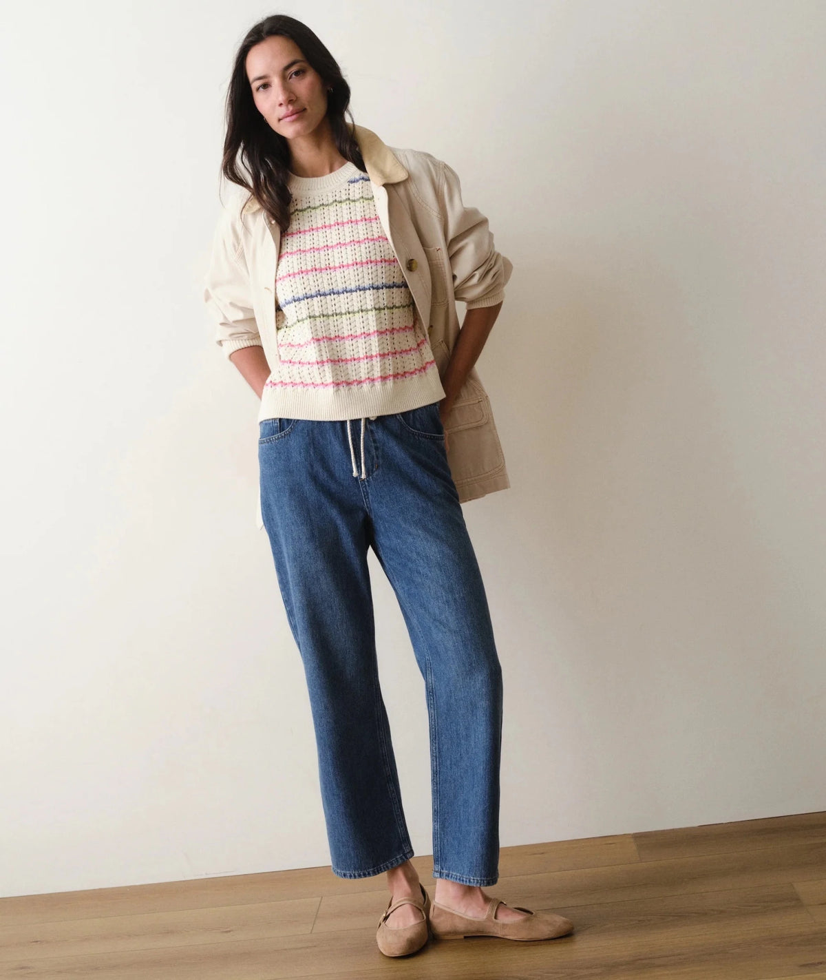 Marine Layer Mina Pointelle Sweater - Flea Boutiques