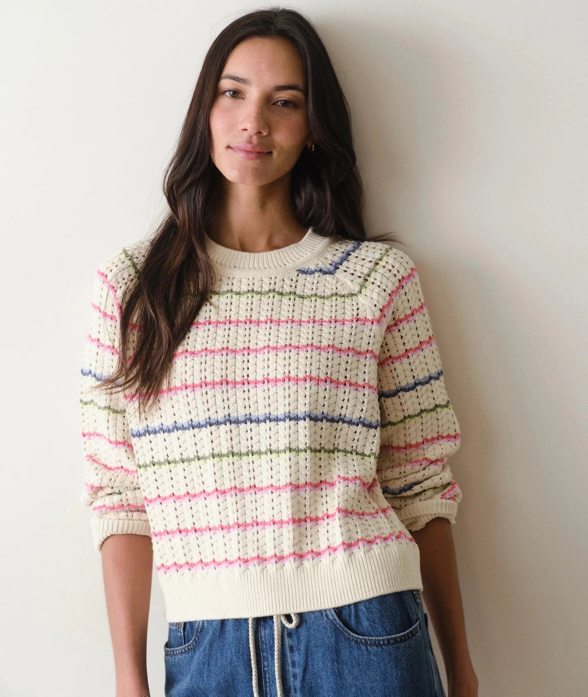 Marine Layer Mina Pointelle Sweater - Flea Boutiques
