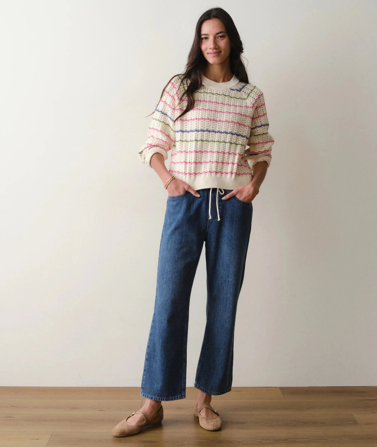 Marine Layer Mina Pointelle Sweater - Flea Boutiques