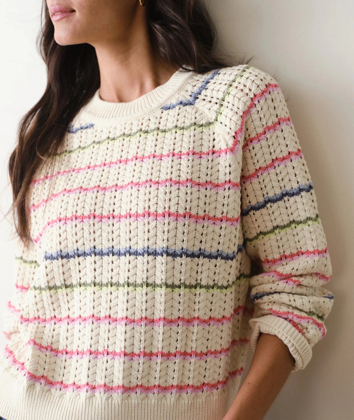 Marine Layer Mina Pointelle Sweater - Flea Boutiques