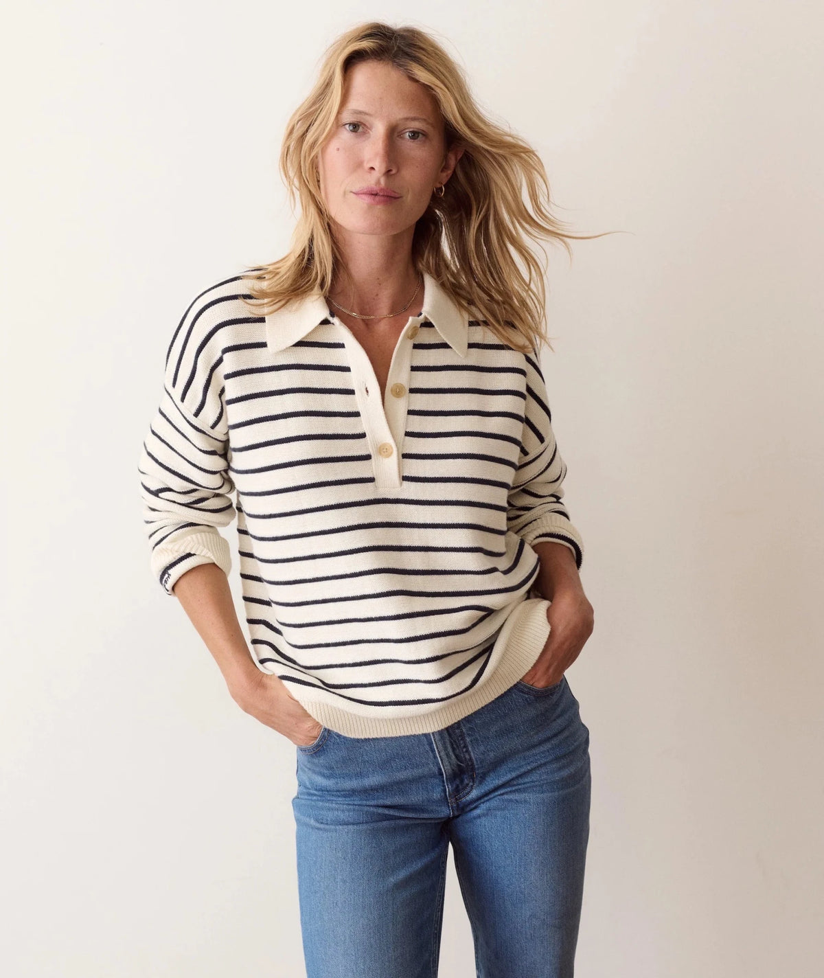 Marine Layer Valerie Polo Sweater - Flea Boutiques