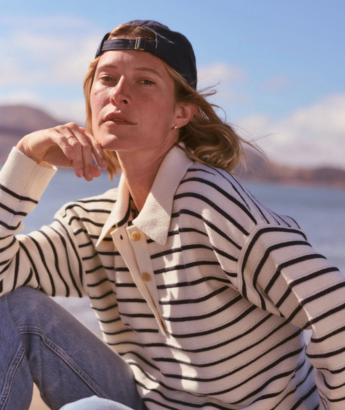 Marine Layer Valerie Polo Sweater - Flea Boutiques