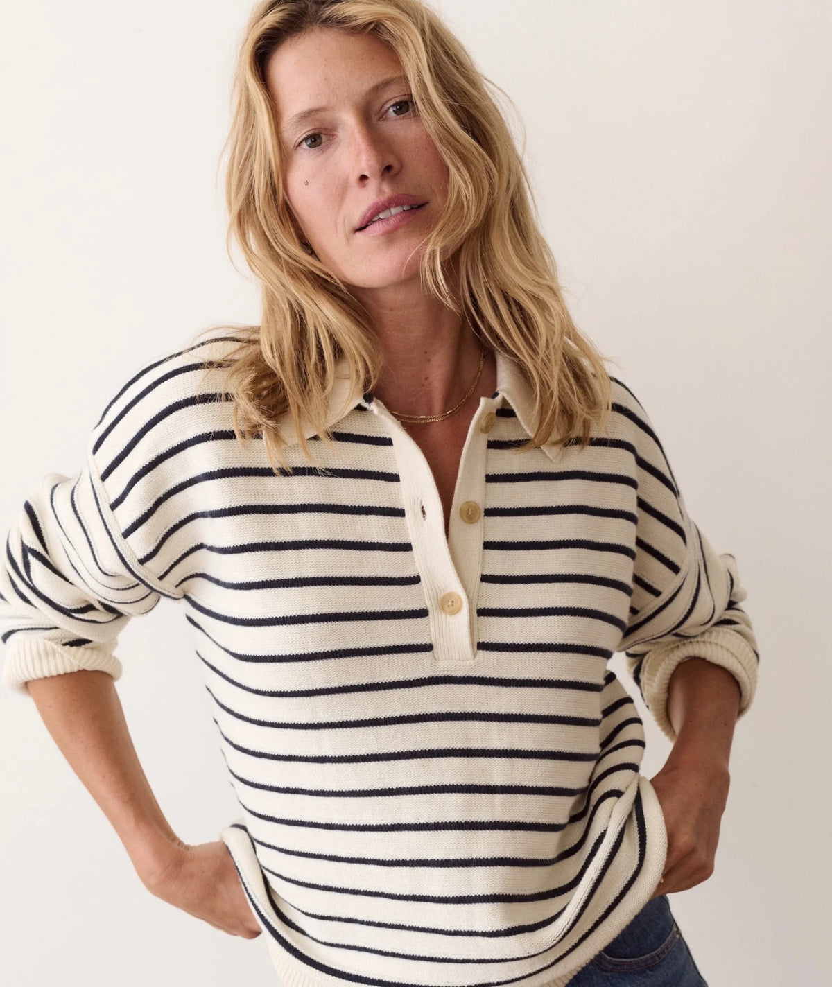 Marine Layer Valerie Polo Sweater - Flea Boutiques