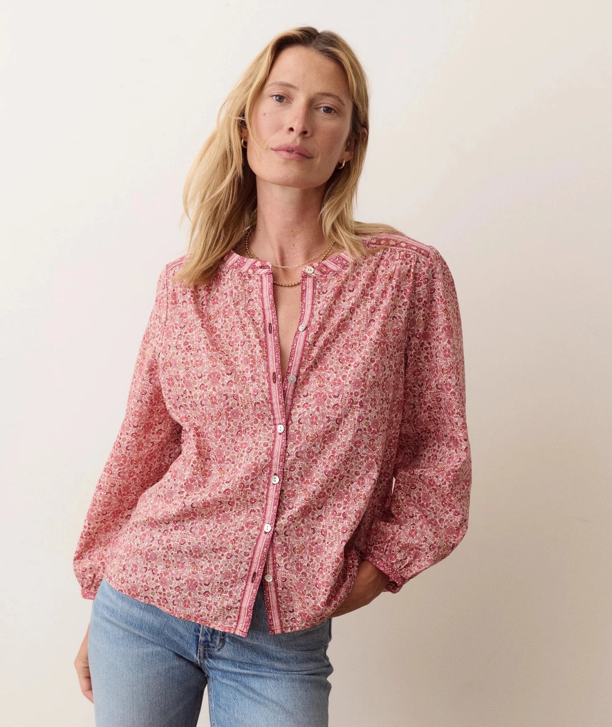 Marine Layer Vivian Button Through Blouse - Flea Boutiques