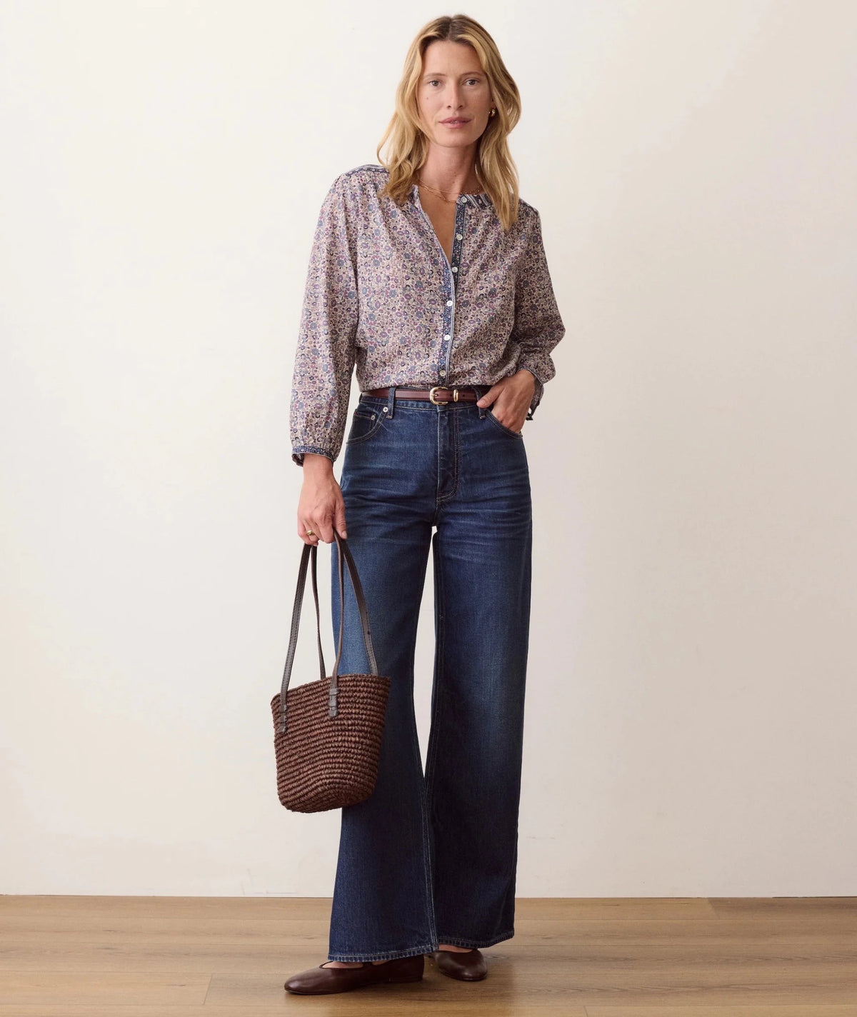 Marine Layer Vivian Button Through Blouse - Flea Boutiques