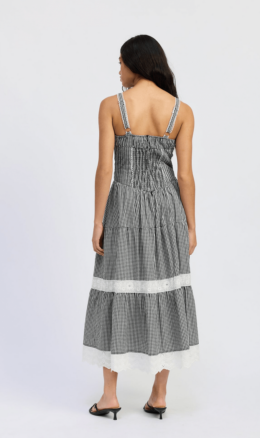 Maxi Gingham Tiered Dress - Flea Boutiques