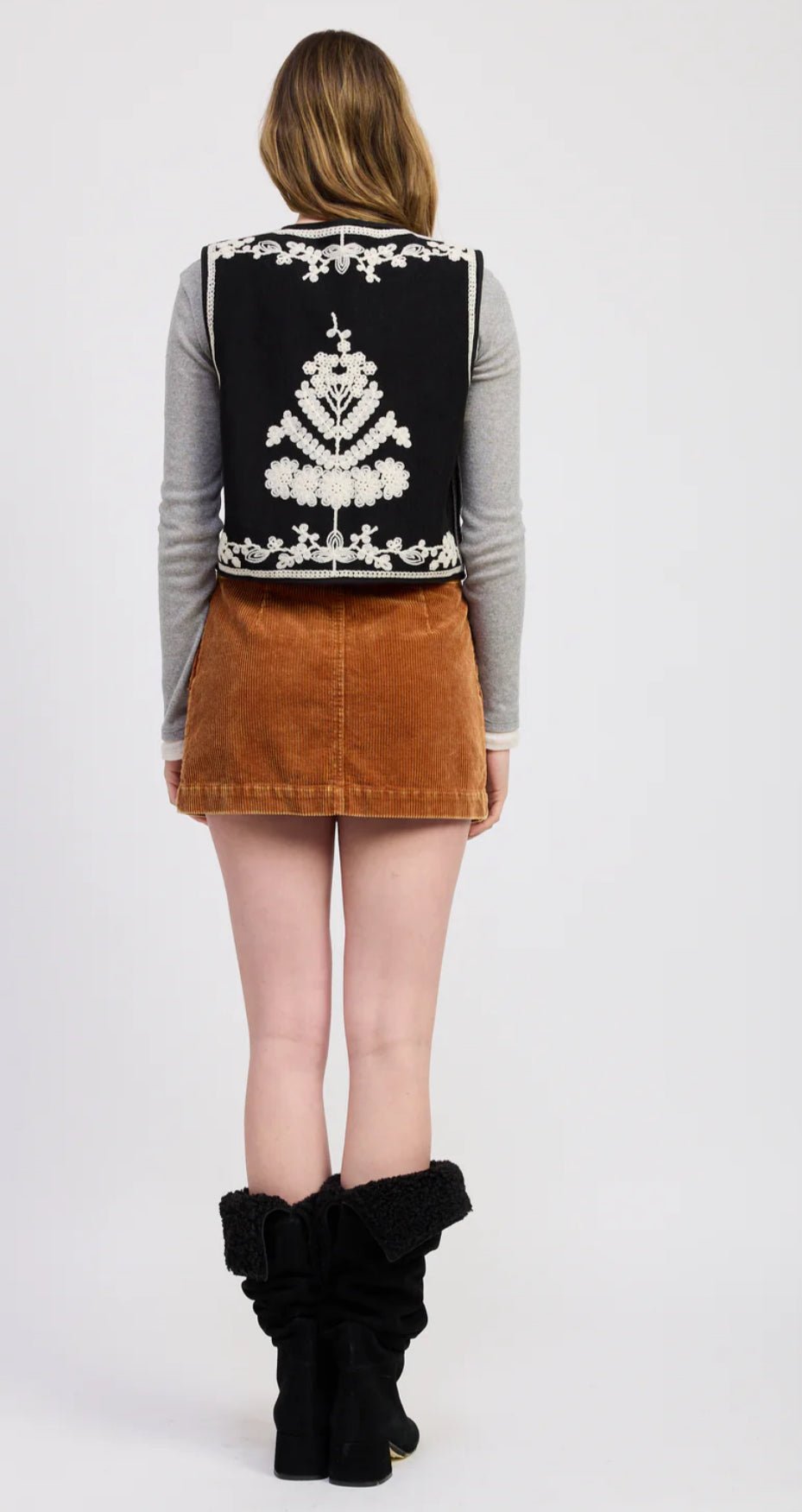 Melanie Emb Vest - Flea Boutiques