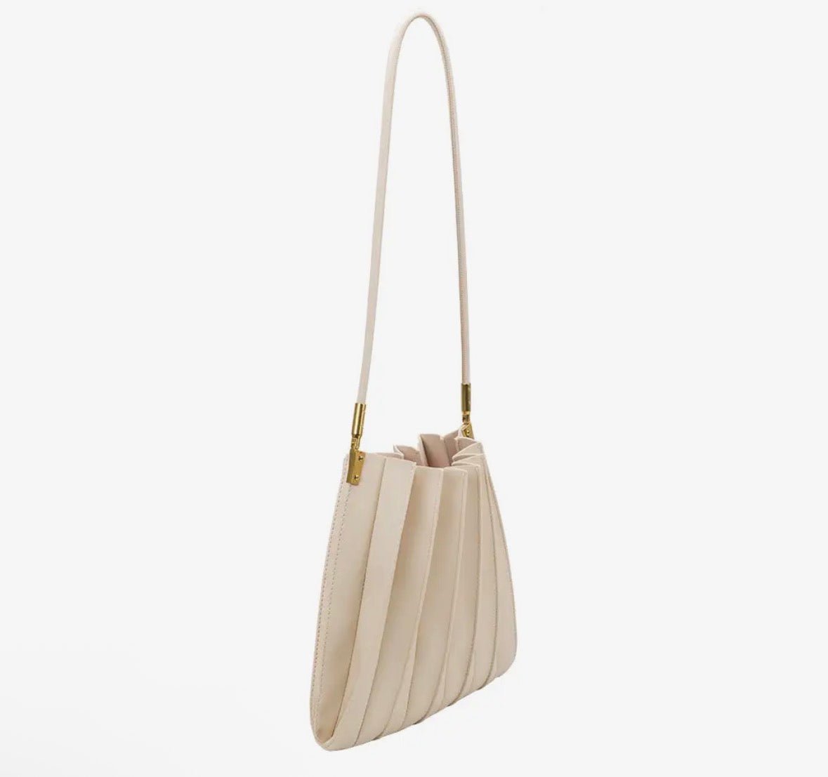 Melie Bianco Carrie Pleated Vegan Shoulder Bag - Flea Boutiques