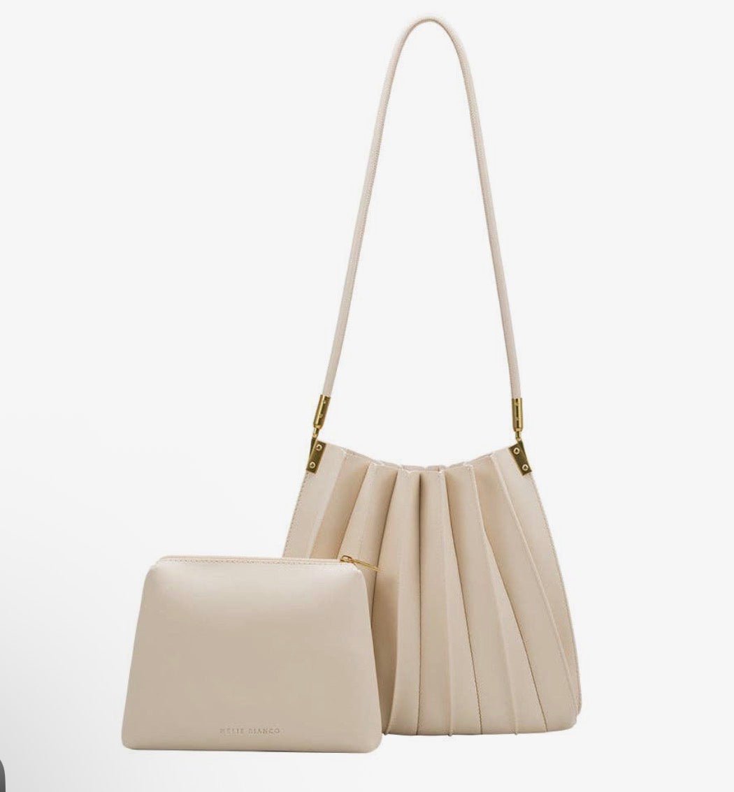 Melie Bianco Carrie Pleated Vegan Shoulder Bag - Flea Boutiques