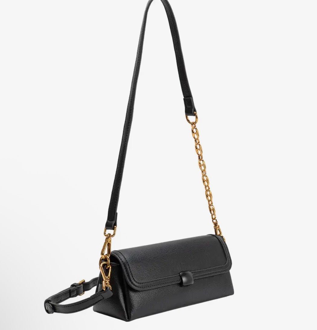 Melie Bianco Fancy Vegan Leather Shoulder Bag - Flea Boutiques