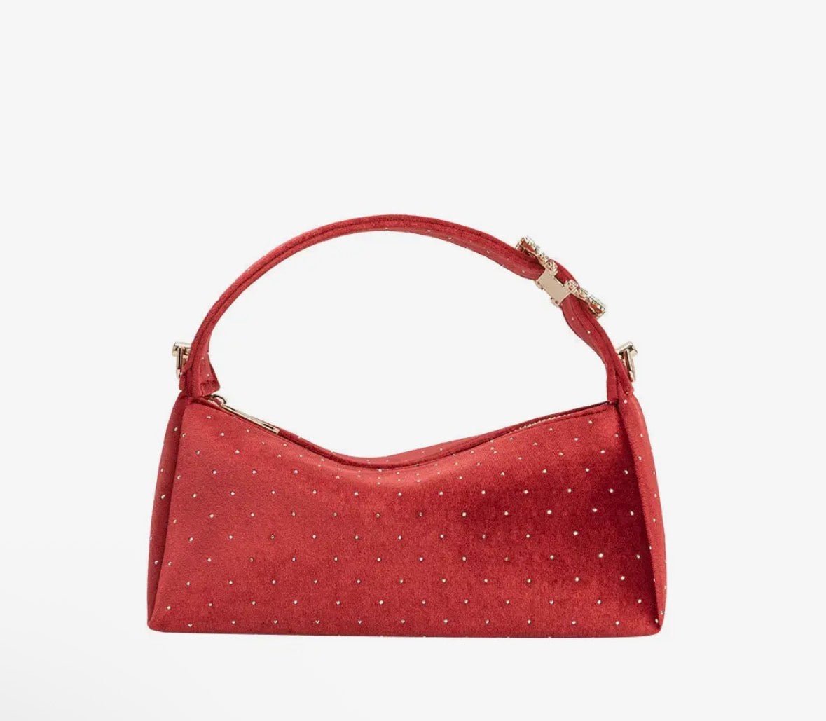 Melie Bianco Shanice Red Velvet Crossbody - Flea Boutiques
