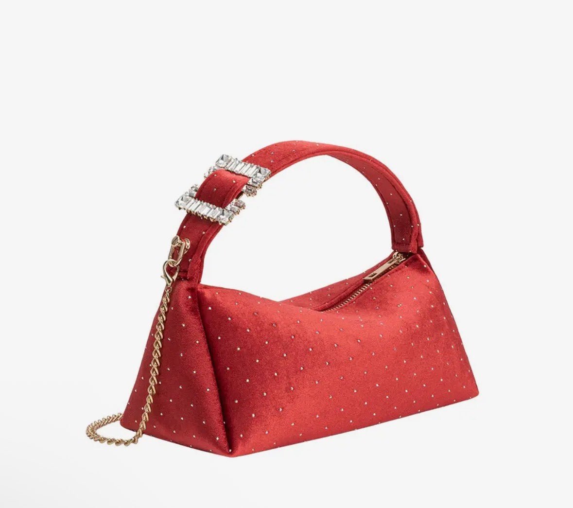 Melie Bianco Shanice Red Velvet Crossbody - Flea Boutiques