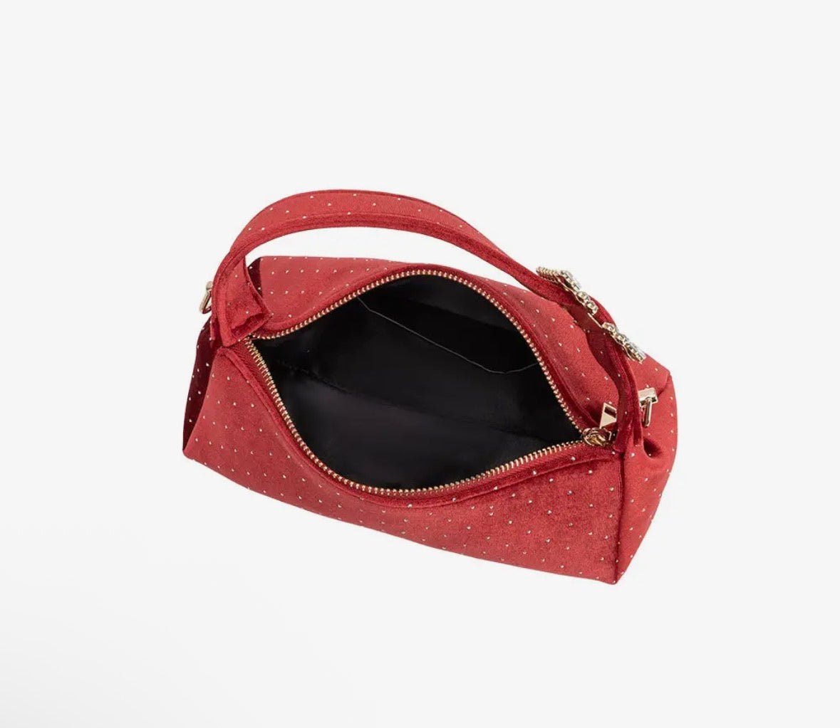 Melie Bianco Shanice Red Velvet Crossbody - Flea Boutiques