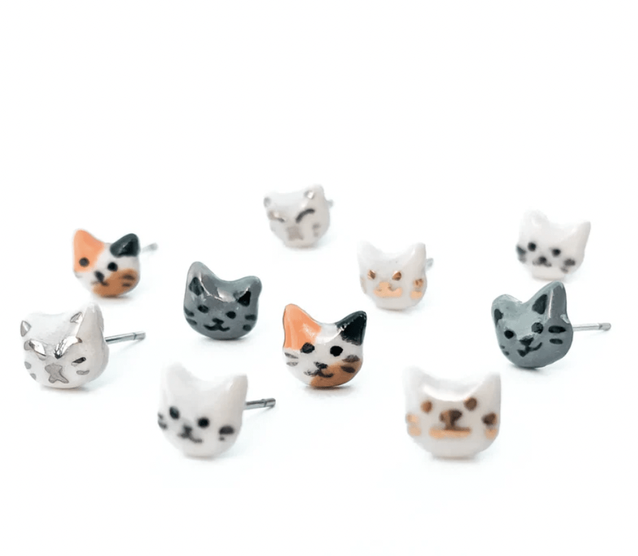 Meow Meow Micro Studs - Flea Boutiques