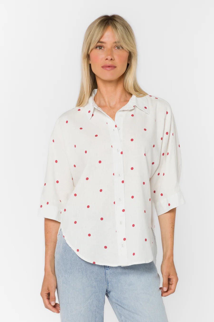 Merle Polka Dot Button Down - Flea Boutiques