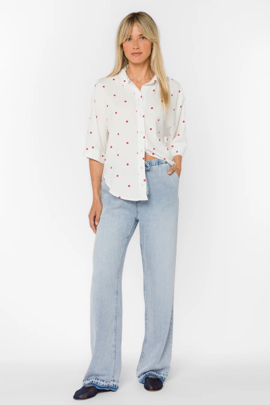 Merle Polka Dot Button Down - Flea Boutiques