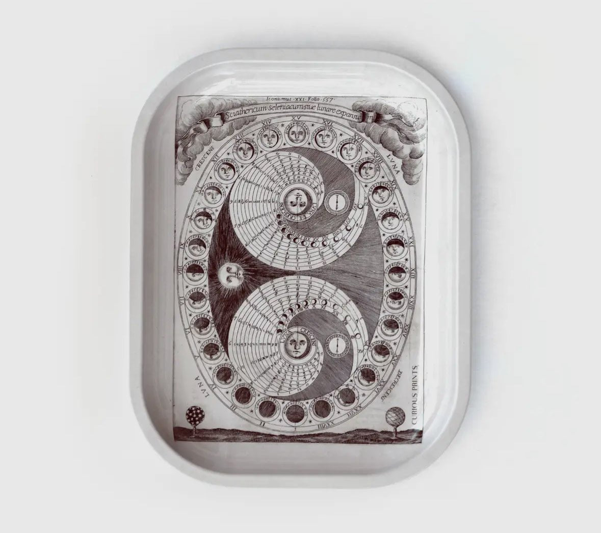 Metal Moon Phases Tray - Flea Boutiques