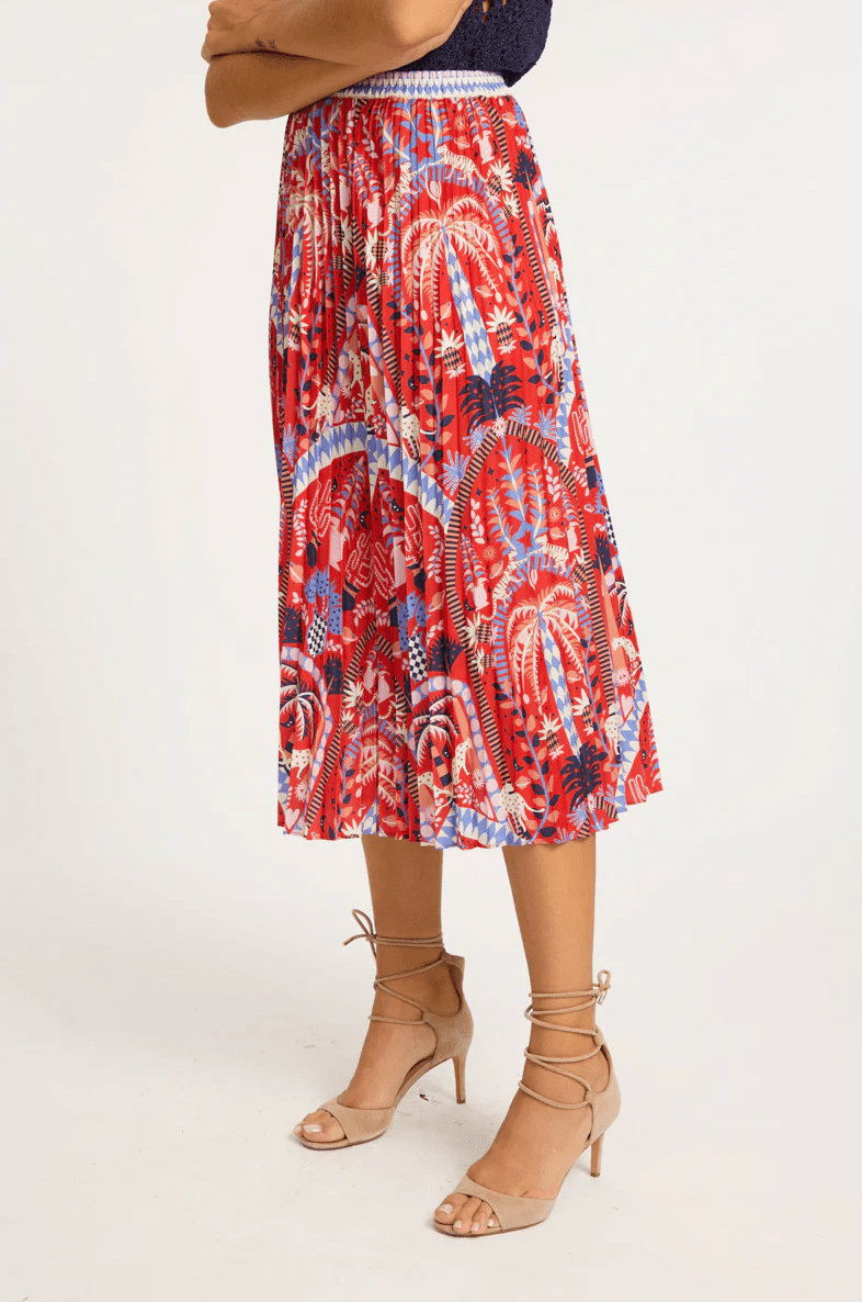 Mia Pleated Midi Skirt - Flea Boutiques