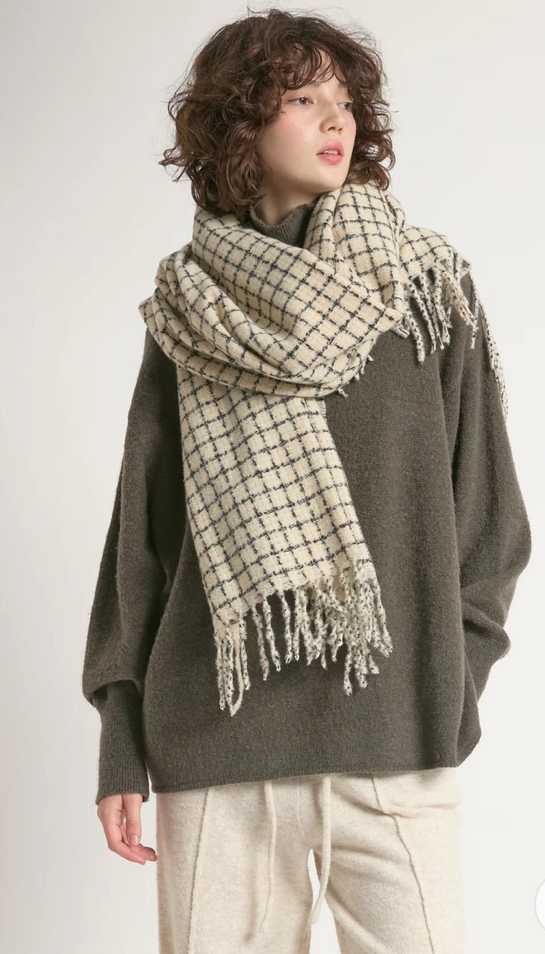 Minimal Windowpane Scarf - Flea Boutiques