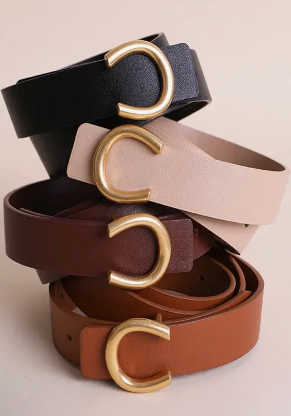 Minimalist Gold Horseshoe Belt - Flea Boutiques