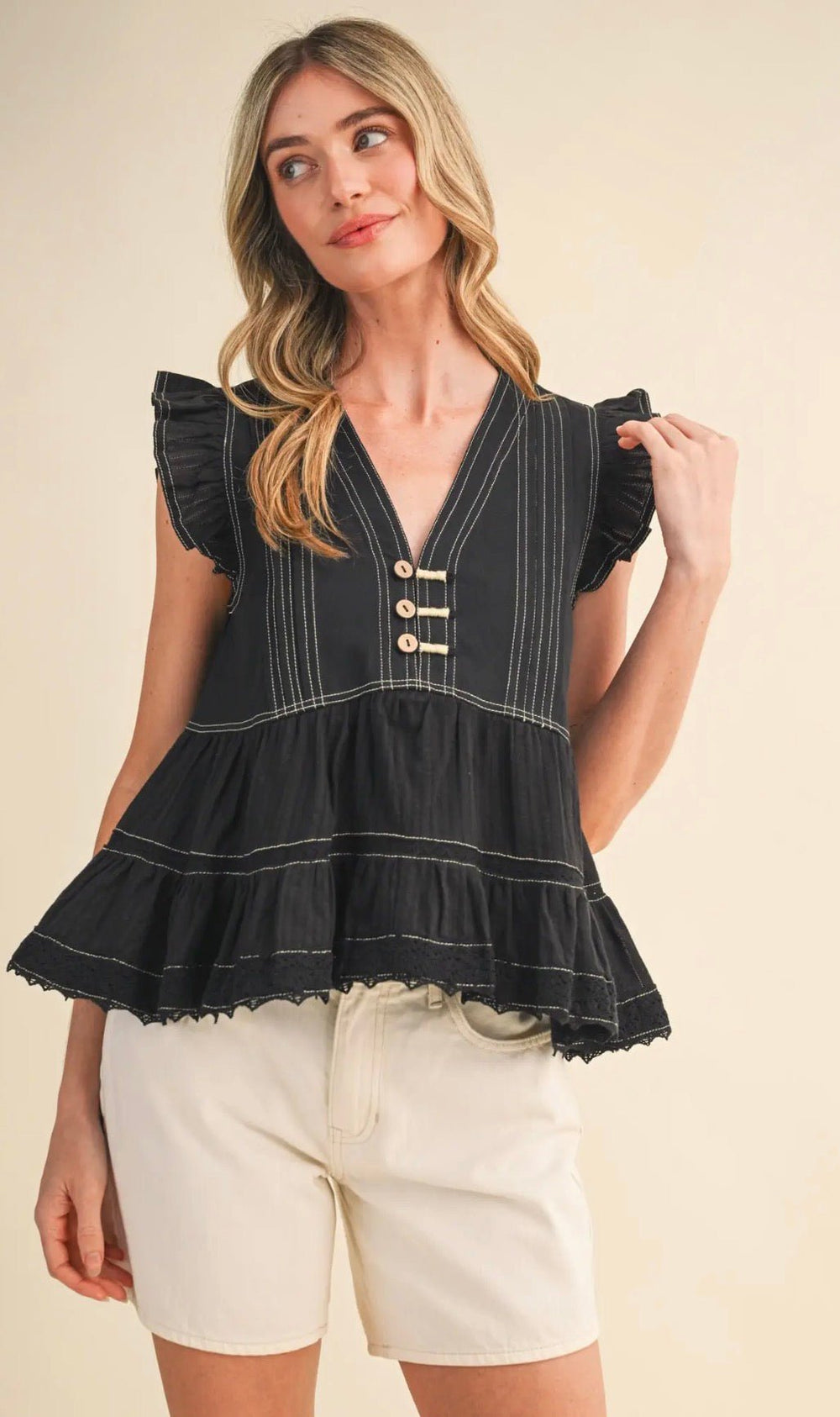 Mix Media Lace Trip Tank