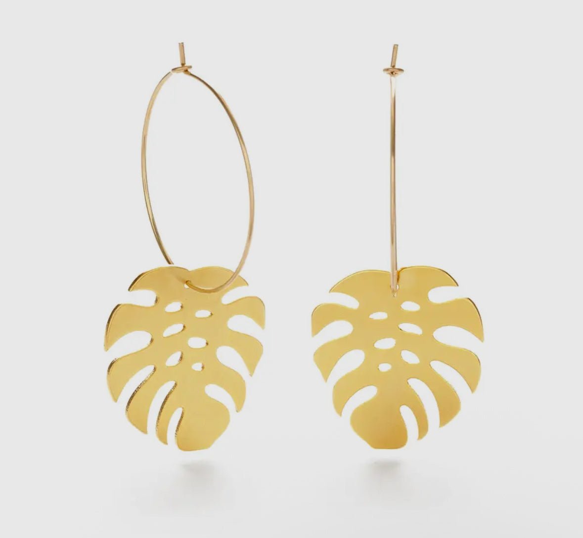 Monstera Hoops - Flea Boutiques
