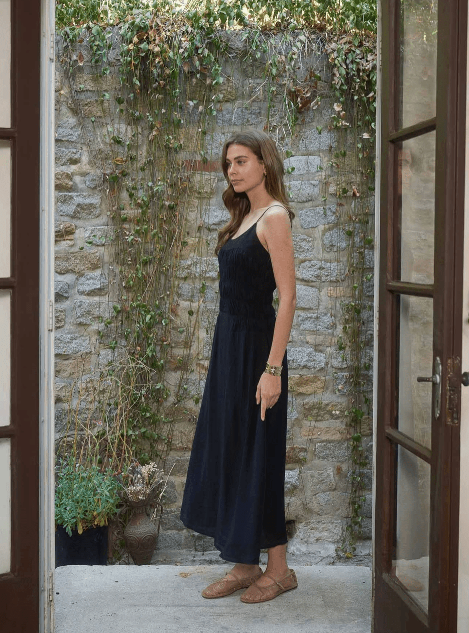 Moon River Spaghetti Strap Midi Dress Black / MD Moon River Spaghetti Strap Midi Dress Black / MD