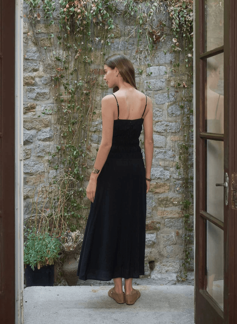 Moon River Spaghetti Strap Midi Dress - Flea Boutiques