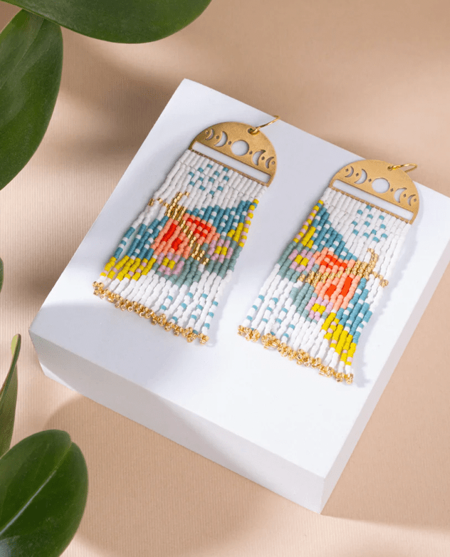 Moonlit Moth Fringe Earrings - Flea Boutiques